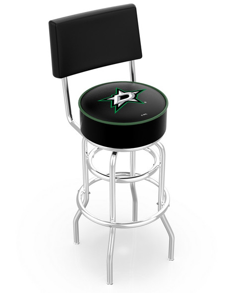 Dallas Bar Stool w/ Stars Logo Swivel Seat - L7C4 Image 1