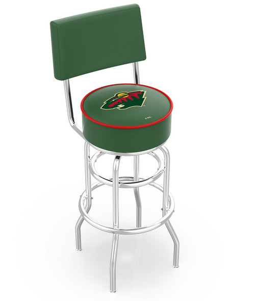 Minnesota Bar Stool w/ Wild Logo Swivel Seat - L7C4 Image 1