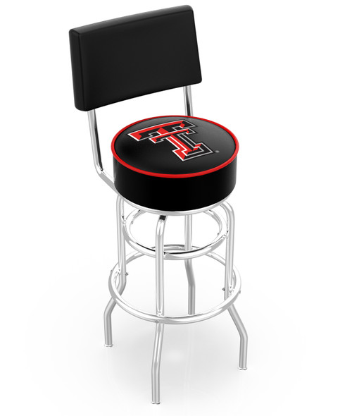 Texas Tech Bar Stool w/ Red Raiders Logo Swivel Seat - L7C4