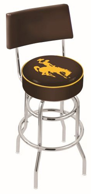 Wyoming Bar Stool w/ Cowboys Logo Swivel Seat - L7C4 Image 1