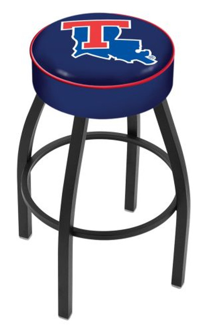 Louisiana Tech Bar Stool w/ Bulldogs Logo Swivel Seat - L8B1 Image 1