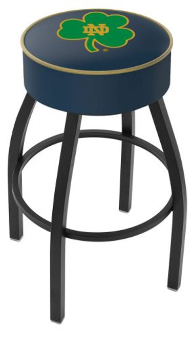 Notre Dame Bar Stool w/ Irish Shamrock Logo Swivel Seat - L8B1 Image 1