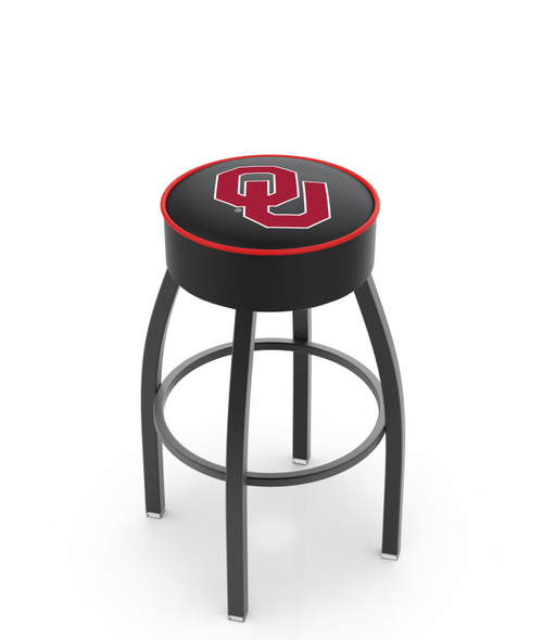 Oklahoma Bar Stool w/ Sooners Logo Swivel Seat - L8B1