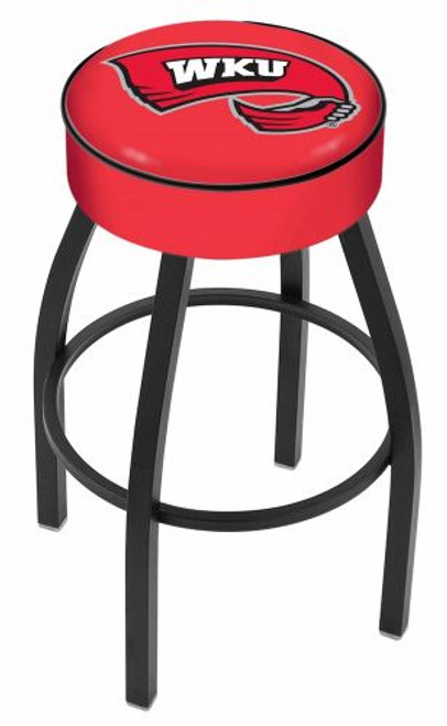 Western Kentucky Bar Stool w/ Hilltoppers Logo Swivel Seat - L8B1 Image 1