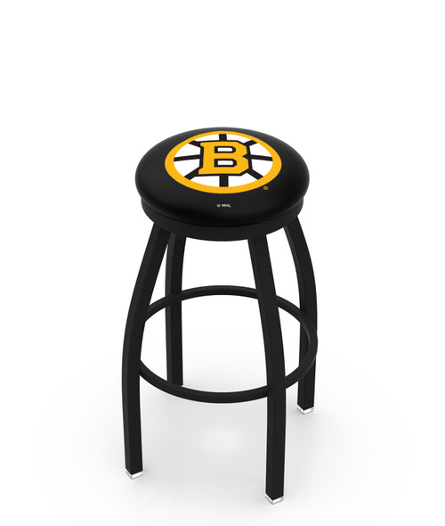 Boston Bar Stool w/ Bruins Logo Swivel Seat - L8B2B