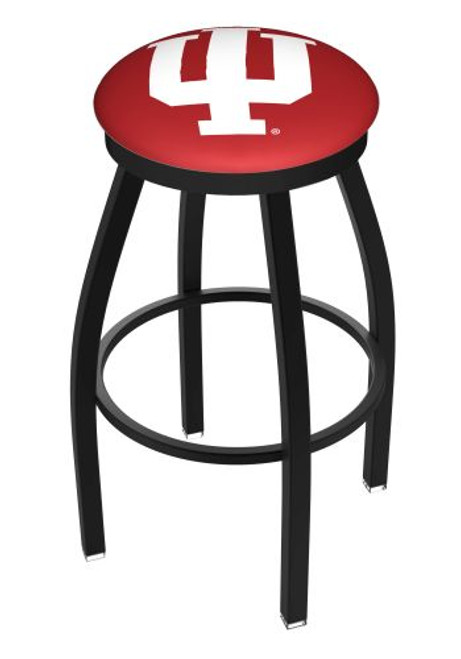 Indiana Bar Stool w/ Hoosiers Logo Swivel Seat - L8B2B Image 1