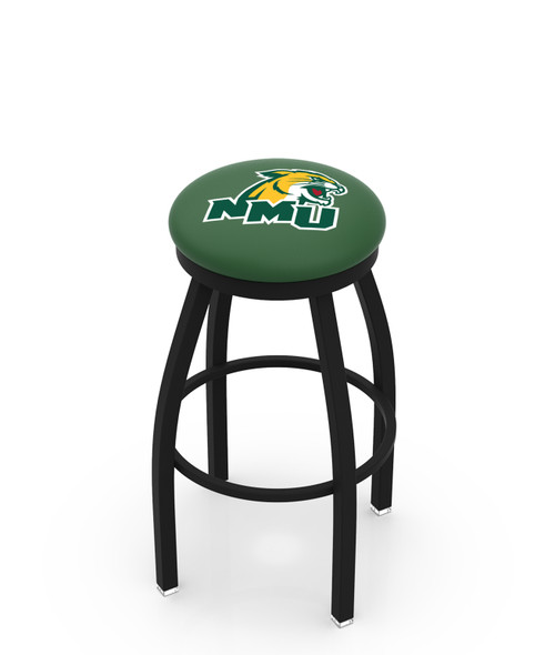 Northern Michigan Bar Stool w/ Wildcats Logo Swivel Seat - L8B2B
