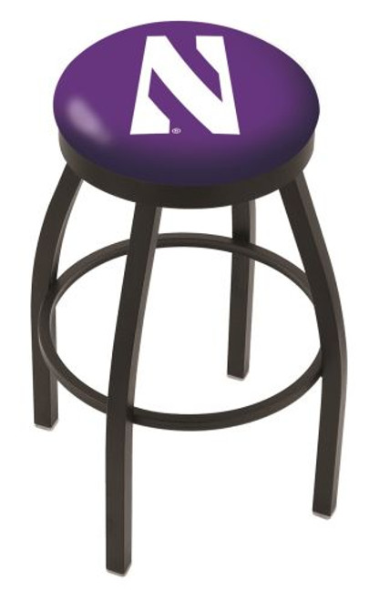 Northwestern Bar Stool w/ Wildcats Logo Swivel Seat - L8B2B Image 1