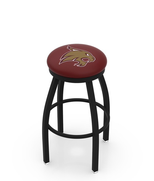 Texas State Bar Stool w/ Bobcats Logo Swivel Seat - L8B2B