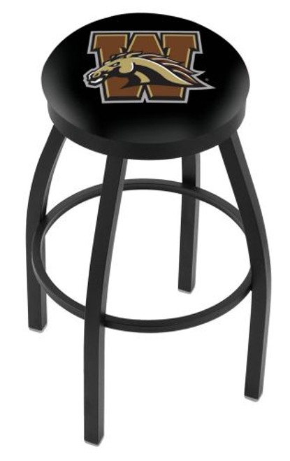 Western Michigan Bar Stool w/ Broncos Logo Swivel Seat - L8B2B Image 1