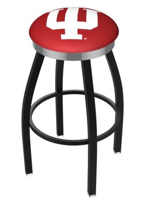 Indiana Bar Stool w/ Hoosiers Logo Swivel Seat - L8B2C Image 1