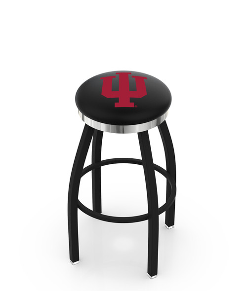 Indiana Bar Stool w/ Hoosiers Logo Swivel Seat - L8B2C