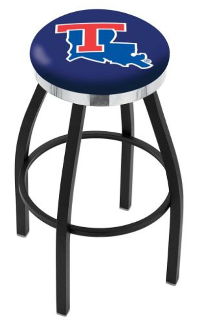 Louisiana Tech Bar Stool w/ Bulldogs Logo Swivel Seat - L8B2C Image 1