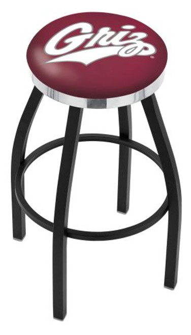 Montana Bar Stool w/ Grizzlies Logo Swivel Seat - L8B2C Image 1