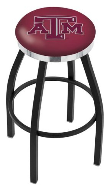 Texas A&M Bar Stool w/ Aggies Logo Swivel Seat - L8B2C Image 1