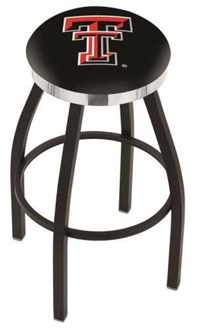 Texas Tech Bar Stool w/ Red Raiders Logo Swivel Seat - L8B2C Image 1