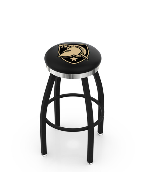 Military Academy Bar Stool w/ Military Logo Swivel Seat - L8B2C