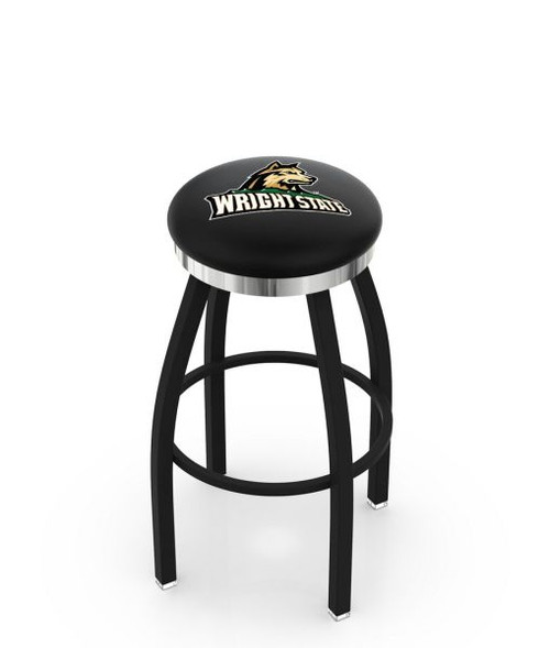 Wright State Bar Stool w/ Raiders Logo Swivel Seat - L8B2C Image 1