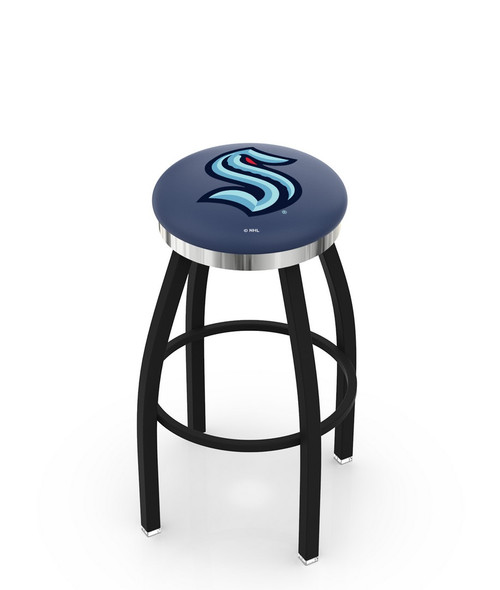 Seattle Bar Stool w/ Kraken Logo Swivel Seat - L8B2C Image 1