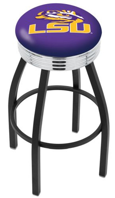 LSU Bar Stool w/ Tigers Logo Swivel Seat - L8B3C Image 1