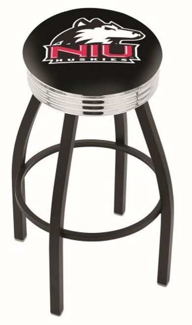 Northern Illinois Bar Stool w/ Huskies Logo Swivel Seat - L8B3C Image 1