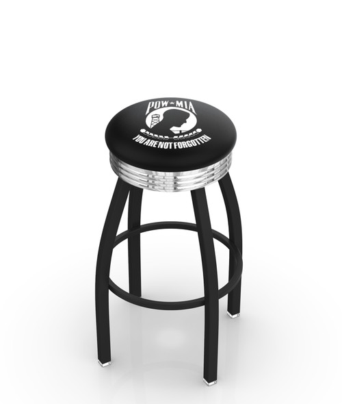 POW-MIA Bar Stool w/ Military Logo Swivel Seat - L8B3C