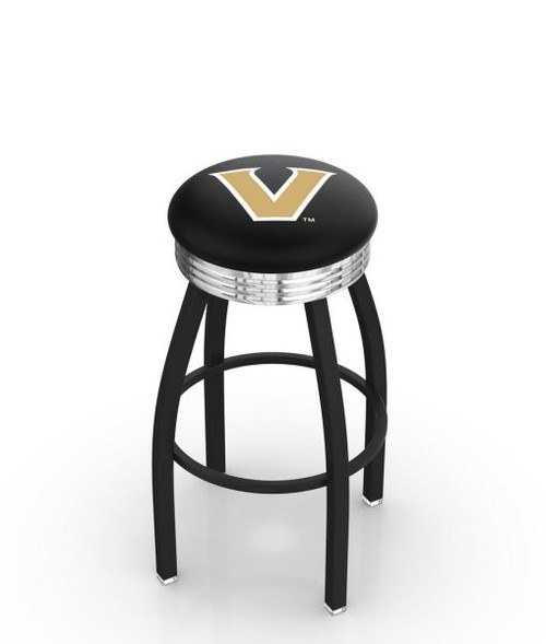 Vanderbilt Bar Stool w/ Commodores Logo Swivel Seat - L8B3C Image 1