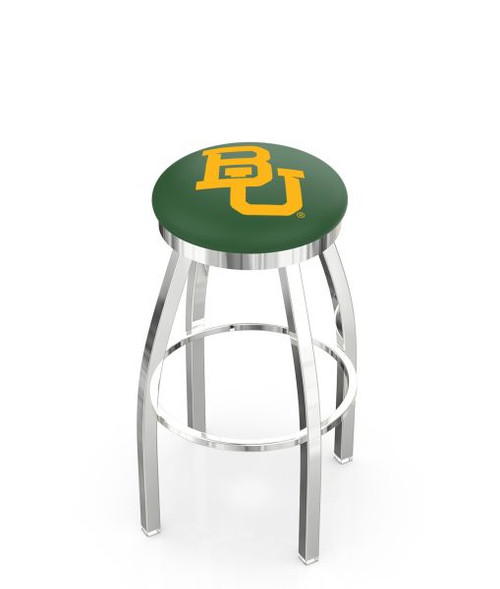 Baylor Bar Stool w/ Bears Logo Swivel Seat - L8C2C Image 1