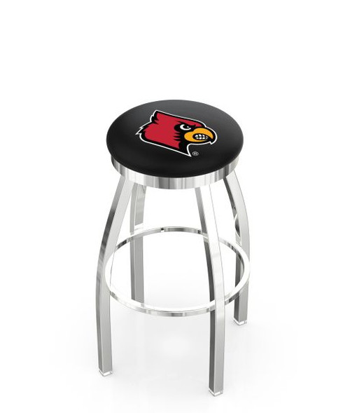 Louisville Bar Stool w/ Cardinals Logo Swivel Seat - L8C2C Image 1