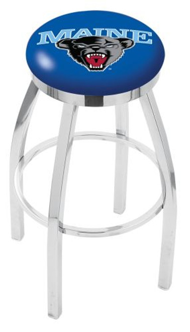 Maine Bar Stool w/ Black Bears Logo Swivel Seat - L8C2C Image 1