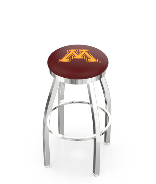 Minnesota Bar Stool w/ Golden Gophers Logo Swivel Seat - L8C2C Minnesota Bar Stool w/ Golden Gophers Logo Swivel Seat - L8C2C