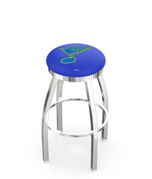 St Louis Bar Stool w/ Blues Logo Swivel Seat - L8C2C