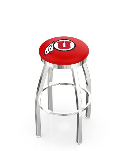 Utah Bar Stool w/ Utes Logo Swivel Seat - L8C2C Image 1