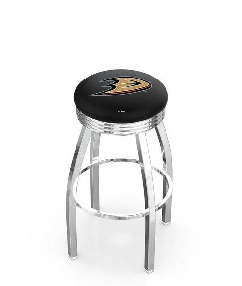 Anaheim Bar Stool w/ Ducks Logo Swivel Seat - L8C3C Image 2