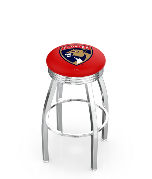 Florida Bar Stool w/ Panthers Logo Swivel Seat - L8C3C Image 1