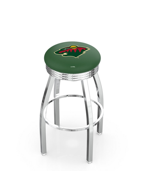 Minnesota Bar Stool w/ Wild Logo Swivel Seat - L8C3C Image 1