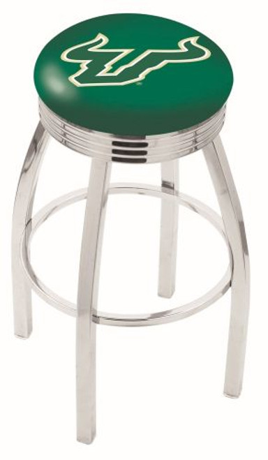 South Florida Bar Stool w/ Bulls Logo Swivel Seat - L8C3C Image 1