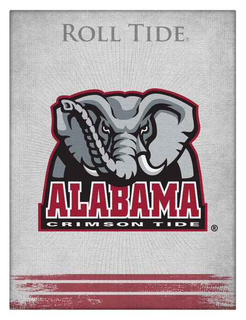 Alabama Canvas Art w/ Crimson Tide Logo Print