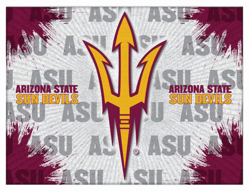 Arizona State Canvas Art w/ Sun Devils Pitchfork Logo Image 1