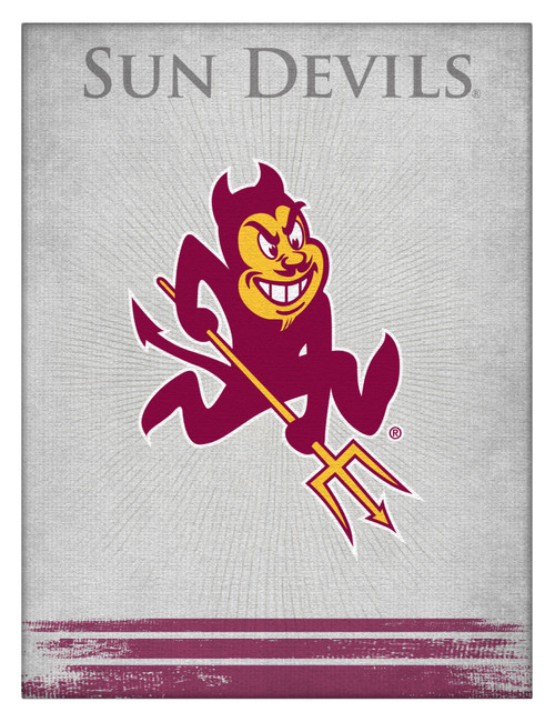 Arizona State Canvas Art w/ Sun Devils Logo Print
