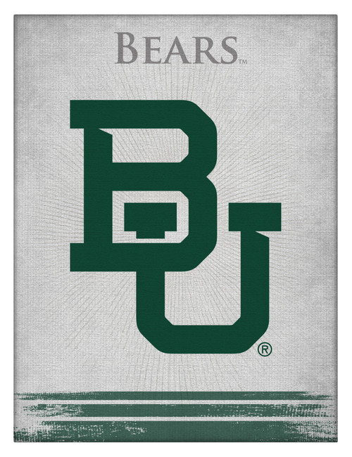 Baylor Canvas Art w/ Bears Logo Print