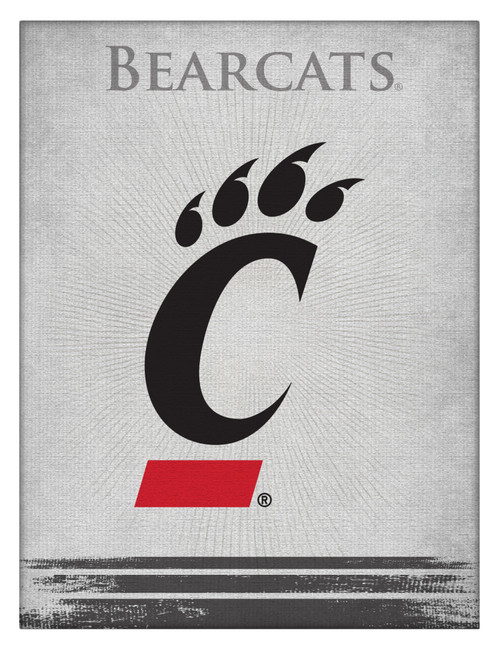 Cincinnati Canvas Art w/ Bearcats Logo Print