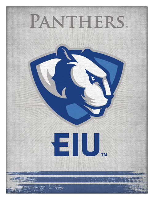 Eastern Illinois Canvas Art w/ Panthers Logo Print