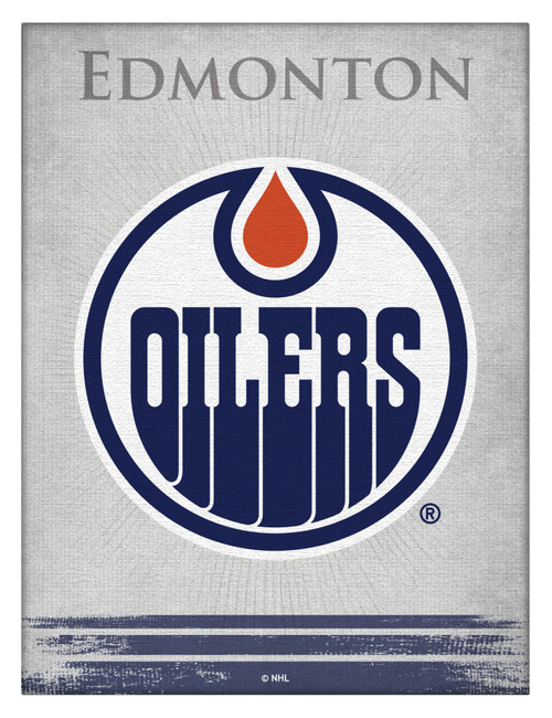 Edmonton Canvas Art w/ Oilers Logo