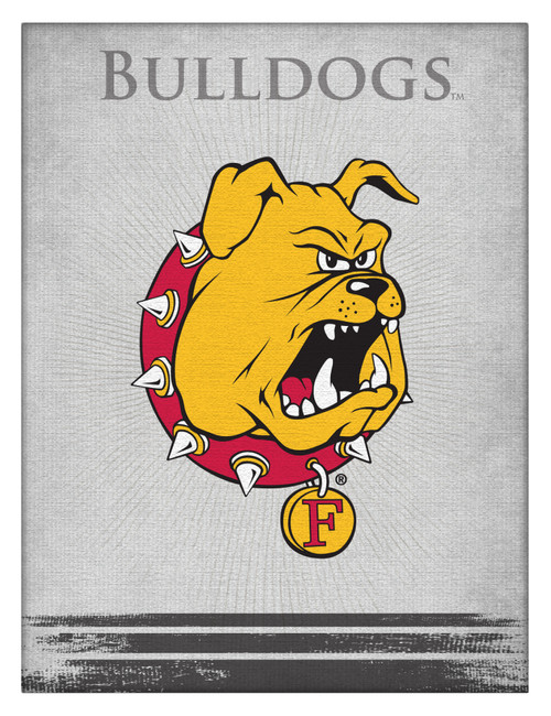 Ferris State Canvas Art w/ Bulldogs Logo