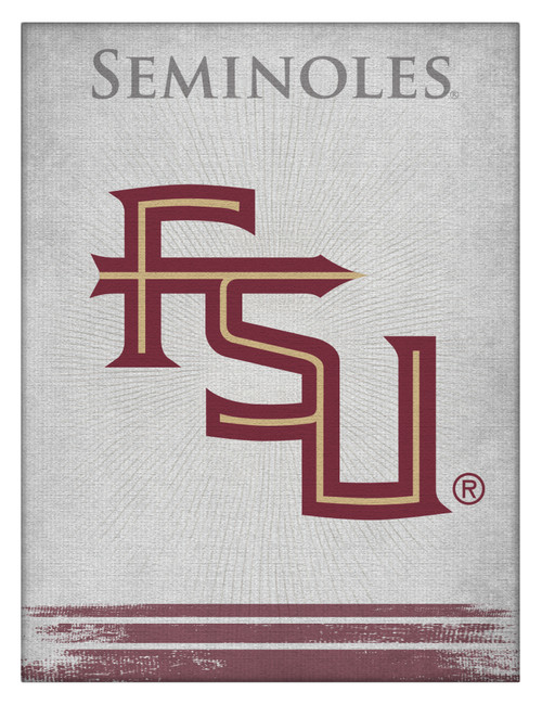 Florida State Canvas Art w/ Seminoles FSU Logo
