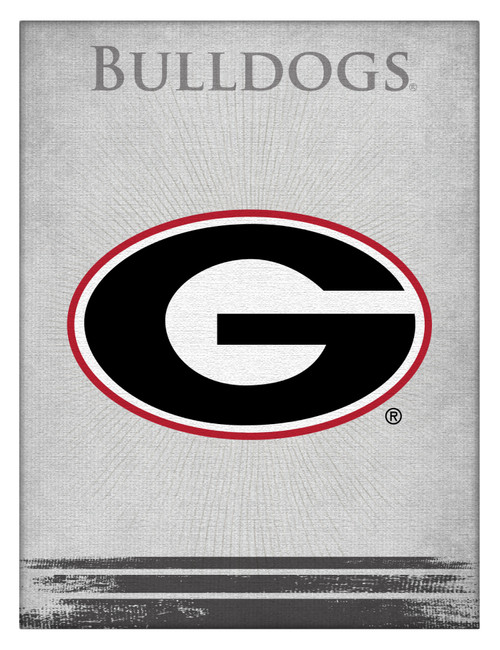 Georgia Canvas Art w/ Bulldogs 'G' Logo