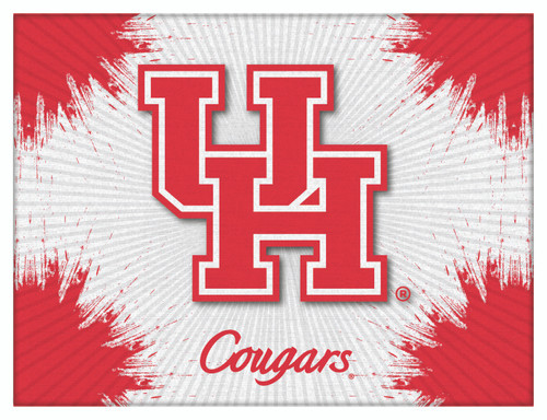 Houston Canvas Art w/ Cougars Logo Print Houston Canvas Art w/ Cougars Logo Print