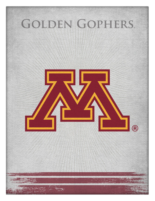 Minnesota Canvas Art w/ Golden Gophers Logo