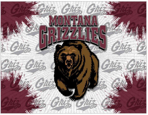 Montana Canvas Art w/ Grizzlies Logo Print Image 1